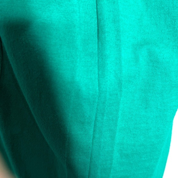 JOHNNY WAS T-Shirt Maxi Dress MED Long Sleeve Embroidered Fish Kelly Green - Picture 8 of 12